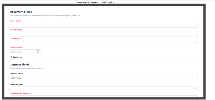 Fill out the required necessary fields marked in red -1 