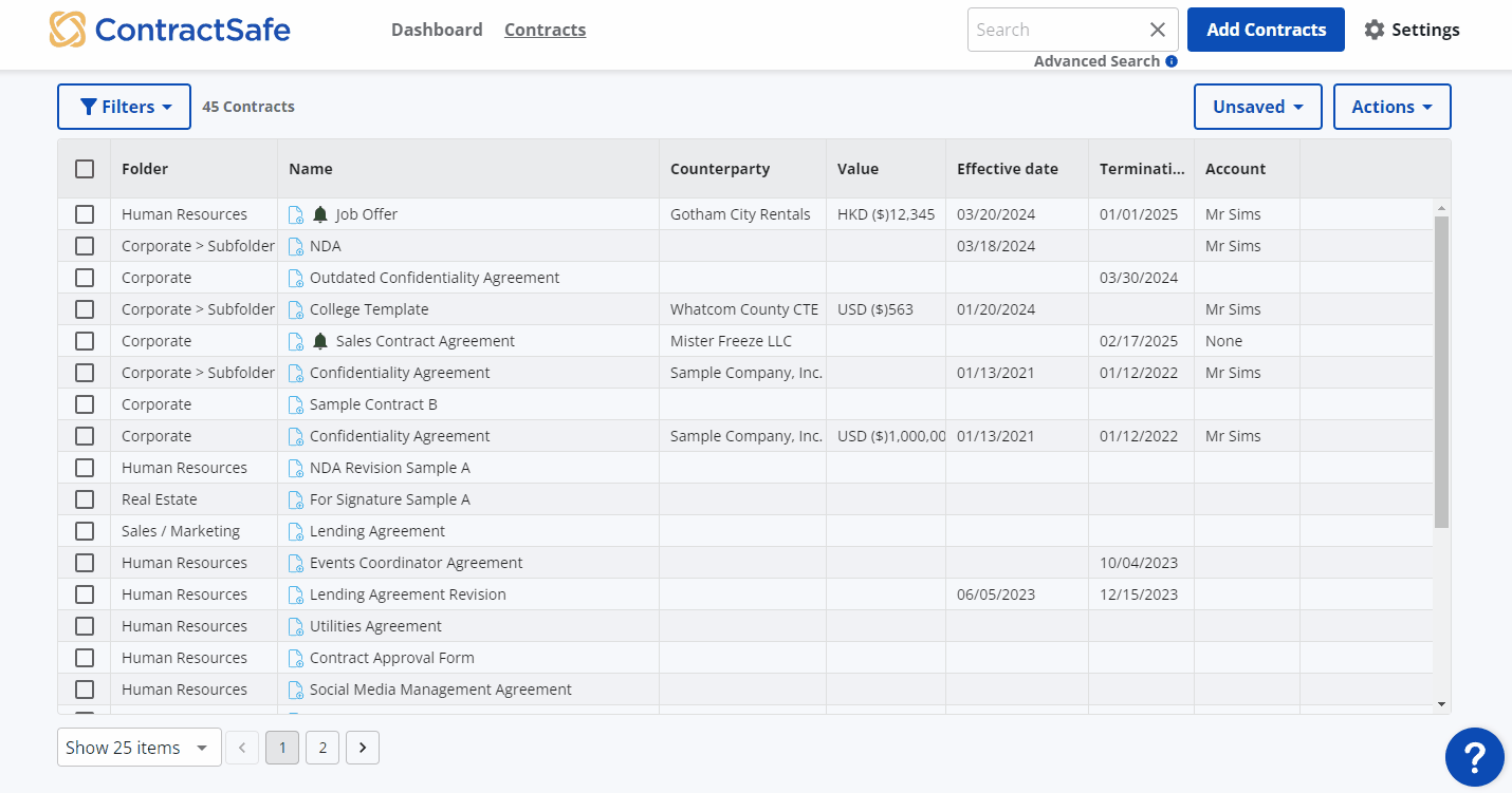 How to notify others when contracts are added